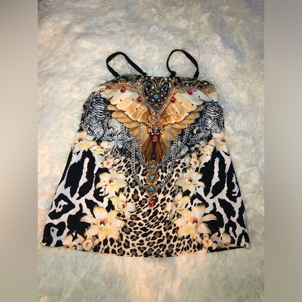 ✨VENUS Animal print Tankini with Graphic Embellishments✨